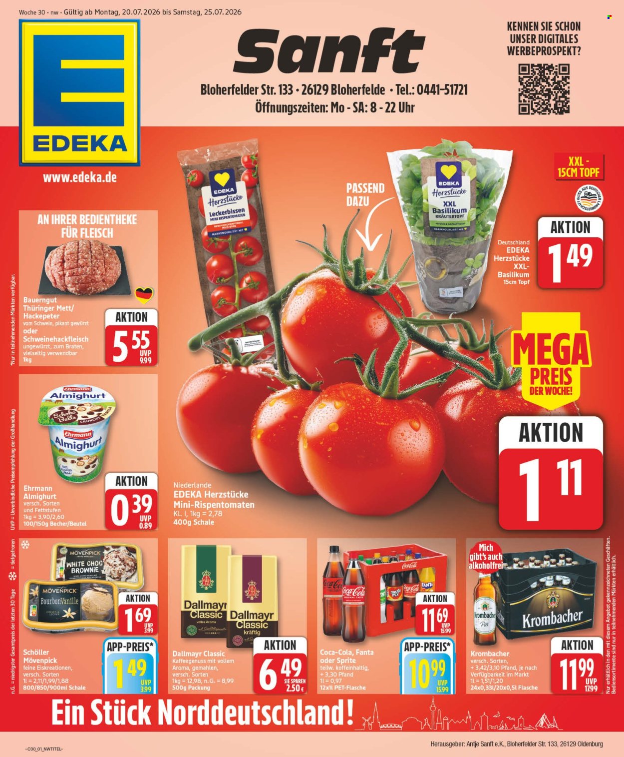 Edeka Prospekte  - 20.07.2026 - 25.07.2026. Seite 1