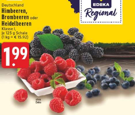Himbeeren, Brombeeren oder Heidelbeeren