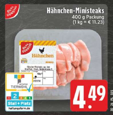 Hähnchen Ministeaks
