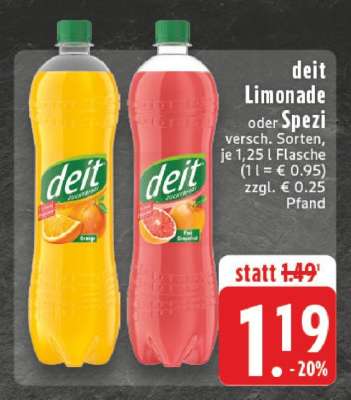 deit Limonade oder Spezi
