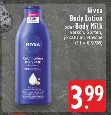Nivea Body Lotion oder Body Milk