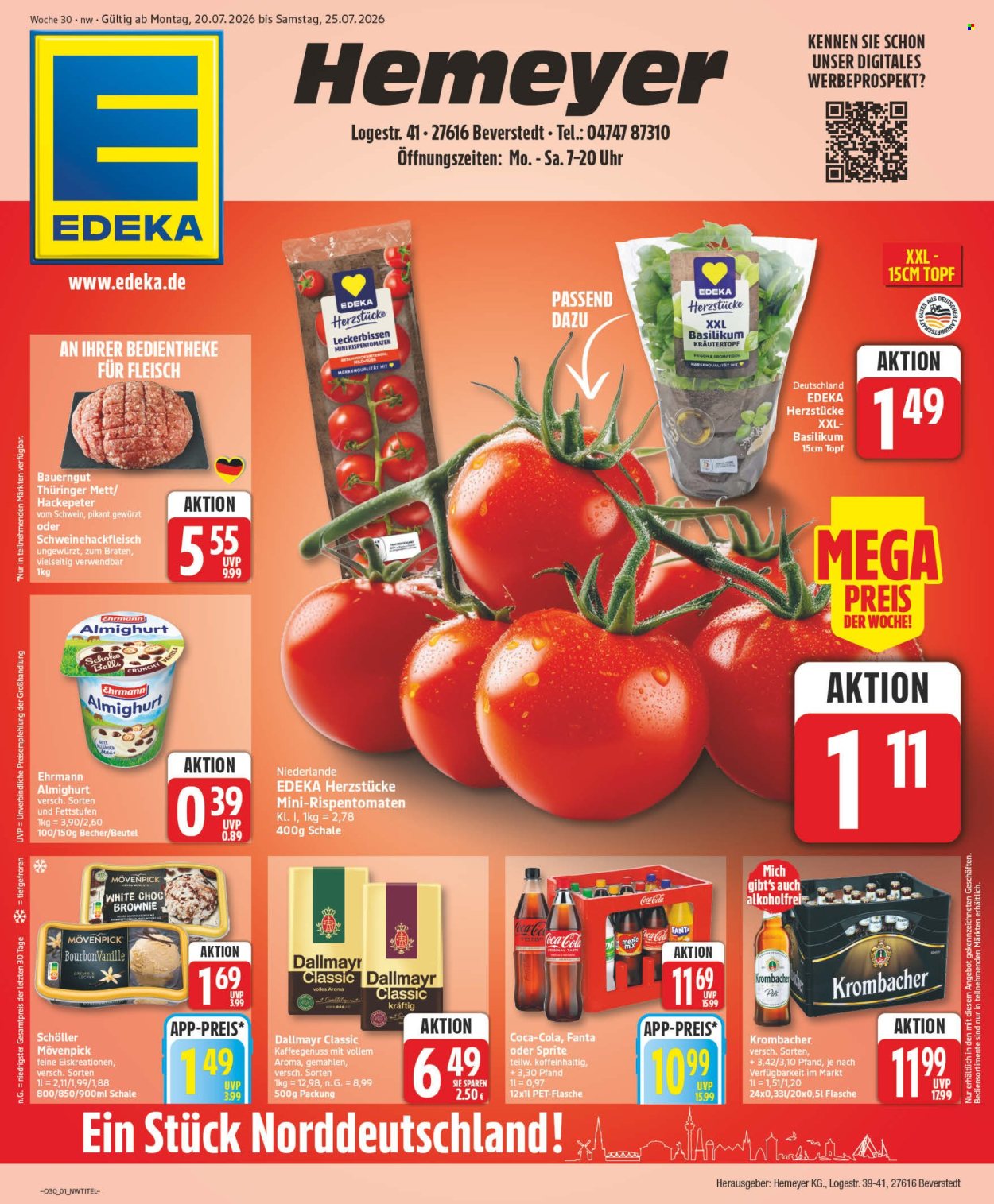 Edeka Prospekte  - 20.07.2026 - 25.07.2026. Seite 1