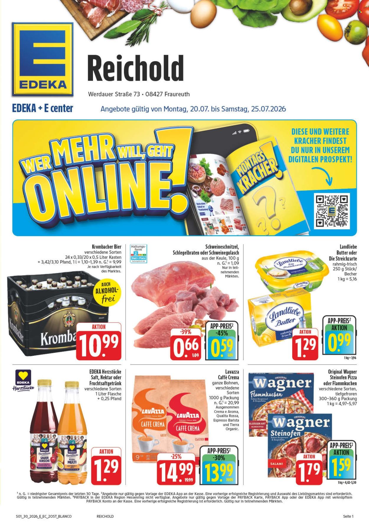 Edeka Prospekte  - 20.07.2026 - 25.07.2026. Seite 1
