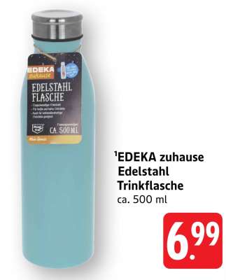 EDEKA zuhause Edelstahl Trinkflasche
