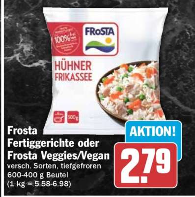 Frosta Fertiggerichte oder Frosta Veggies/Vegan