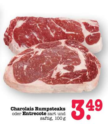 Charolais Rumpsteaks oder Entrecote