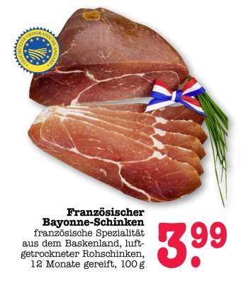 Französischer Bayonne Schinken