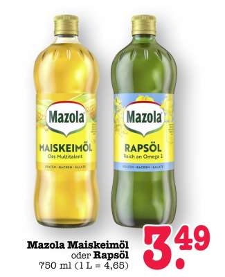 Mazola Maiskeimöl oder Rapsöl