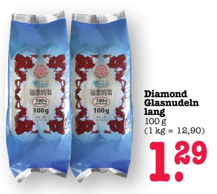 Diamond Glasnudeln lang