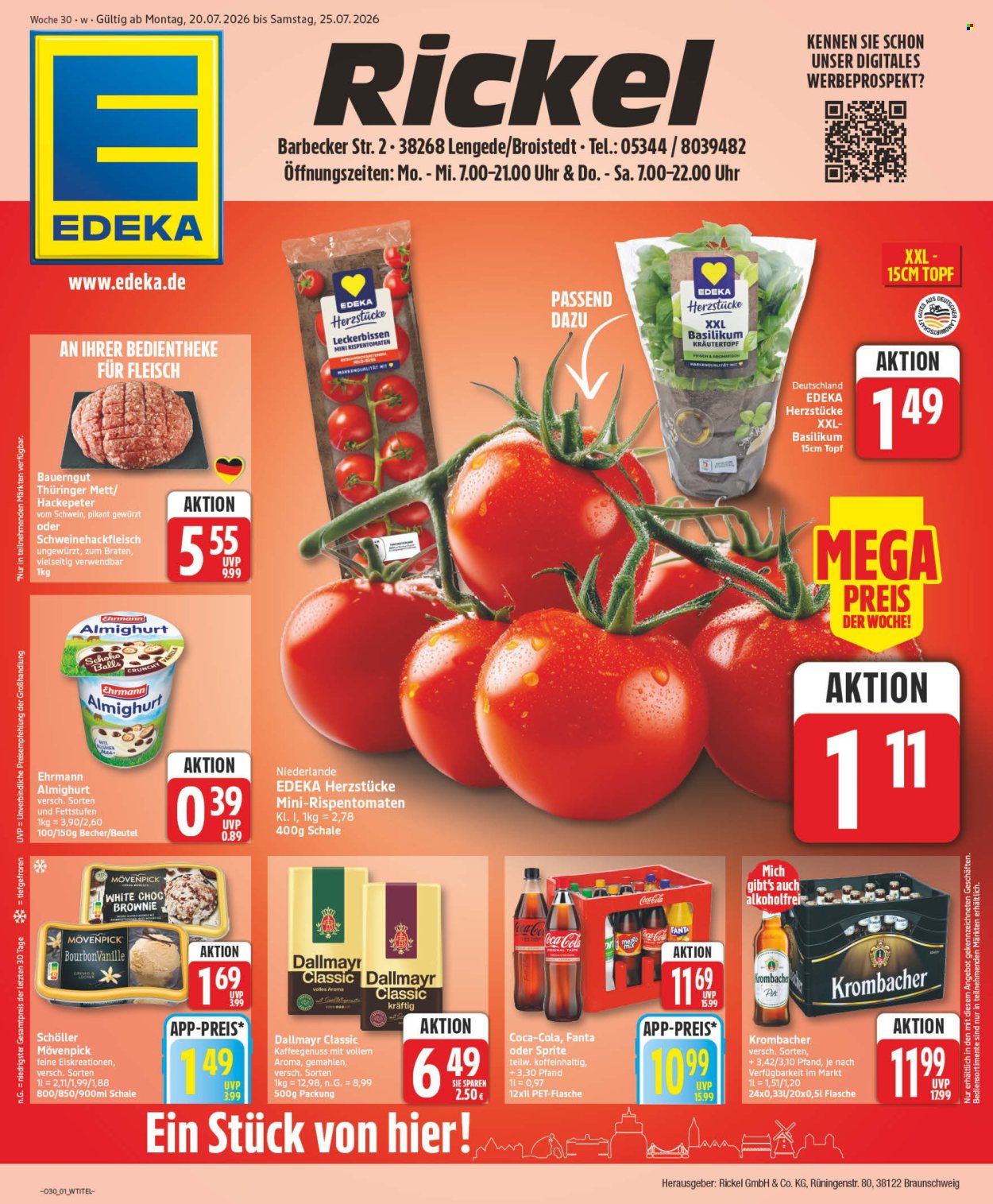 Edeka Prospekte  - 20.07.2026 - 25.07.2026. Seite 1