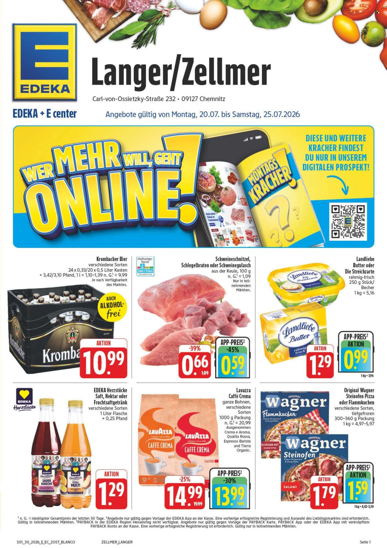 Edeka Prospekte  - 20.07.2026 - 25.07.2026. Seite 1