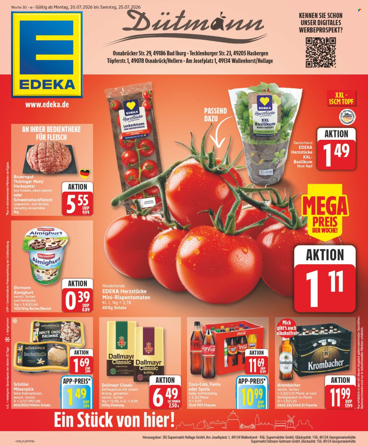 Edeka Prospekte  - 20.07.2026 - 25.07.2026. Seite 1