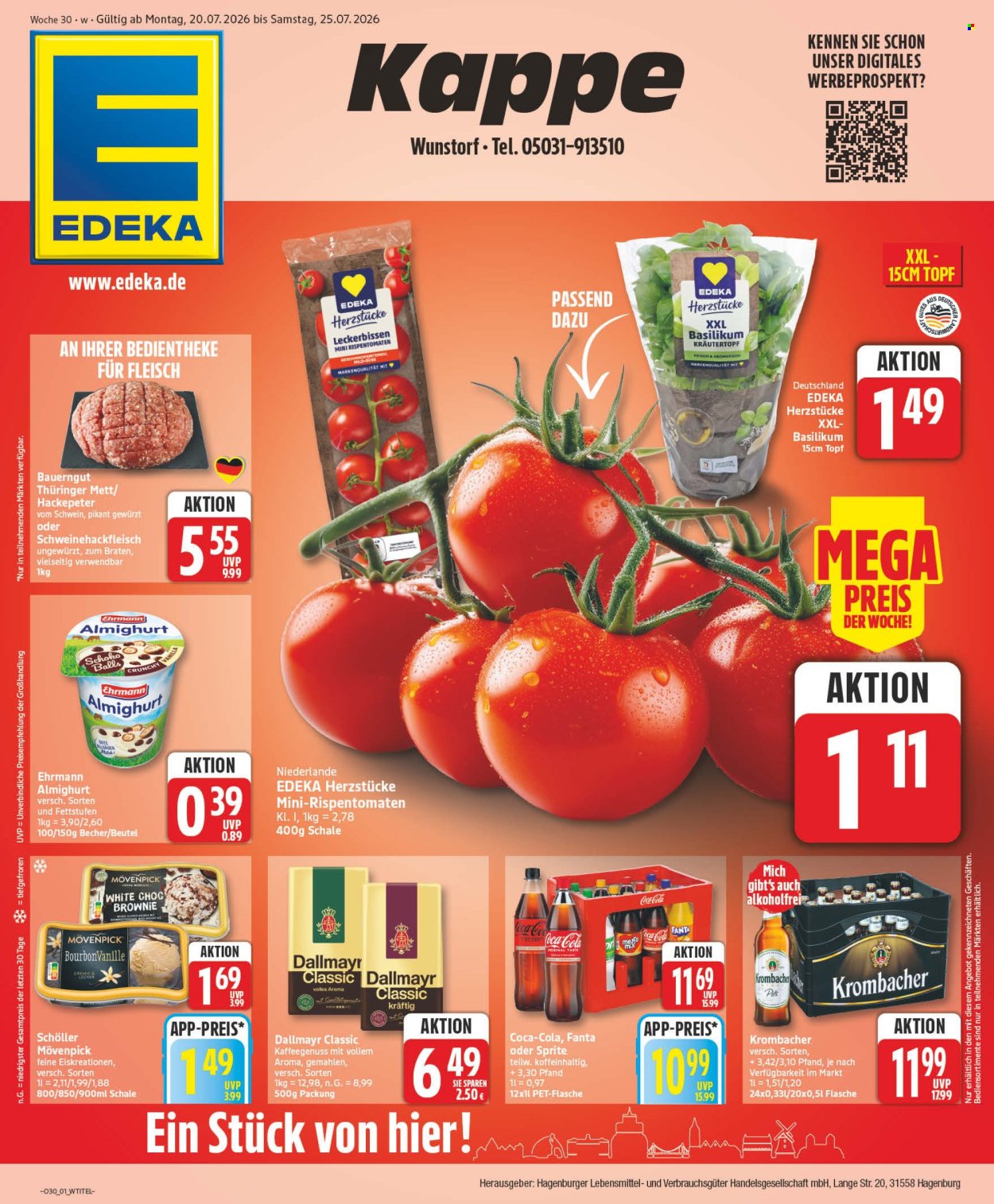 Edeka Prospekte  - 20.07.2026 - 25.07.2026. Seite 1