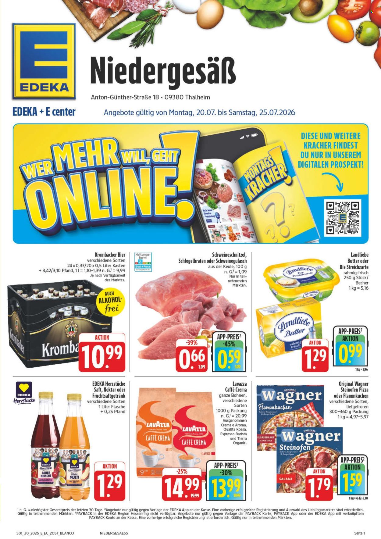 Edeka Prospekte  - 20.07.2026 - 25.07.2026. Seite 1