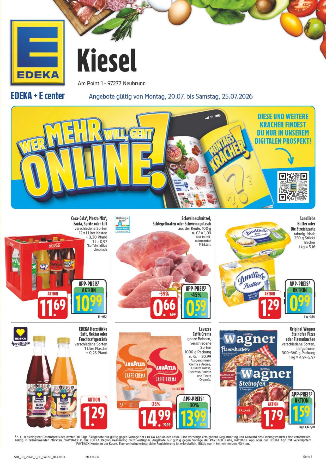 Edeka Prospekte  - 20.07.2026 - 25.07.2026. Seite 1