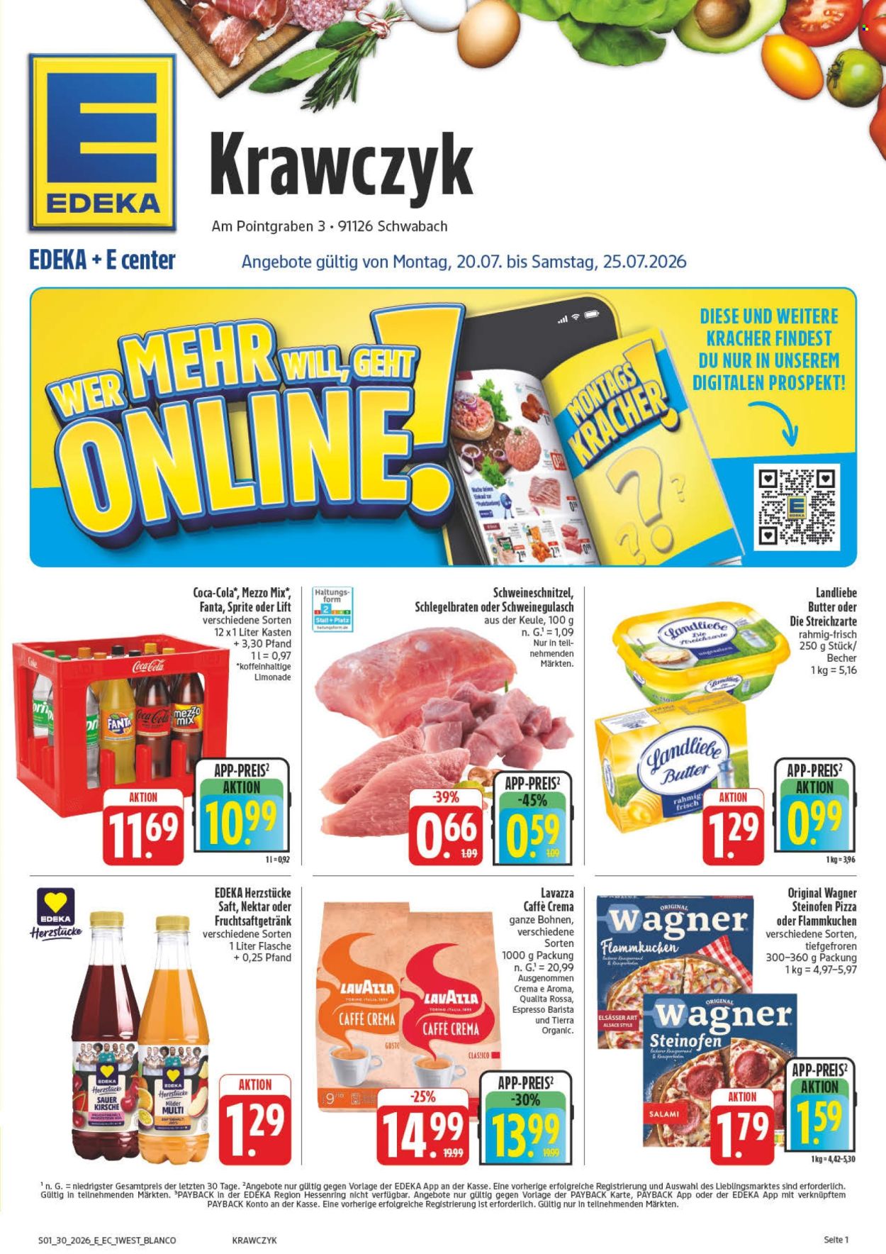 Edeka Prospekte  - 20.07.2026 - 25.07.2026. Seite 1