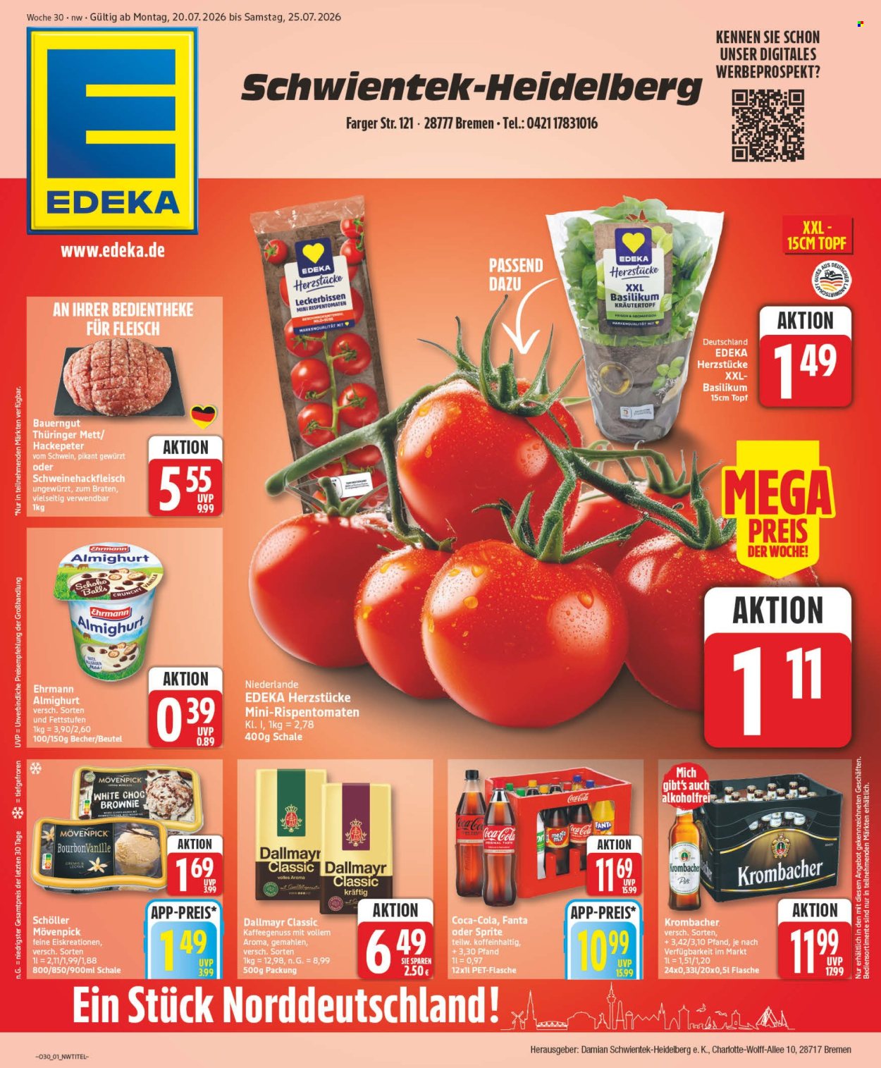 Edeka Prospekte  - 20.07.2026 - 25.07.2026. Seite 1