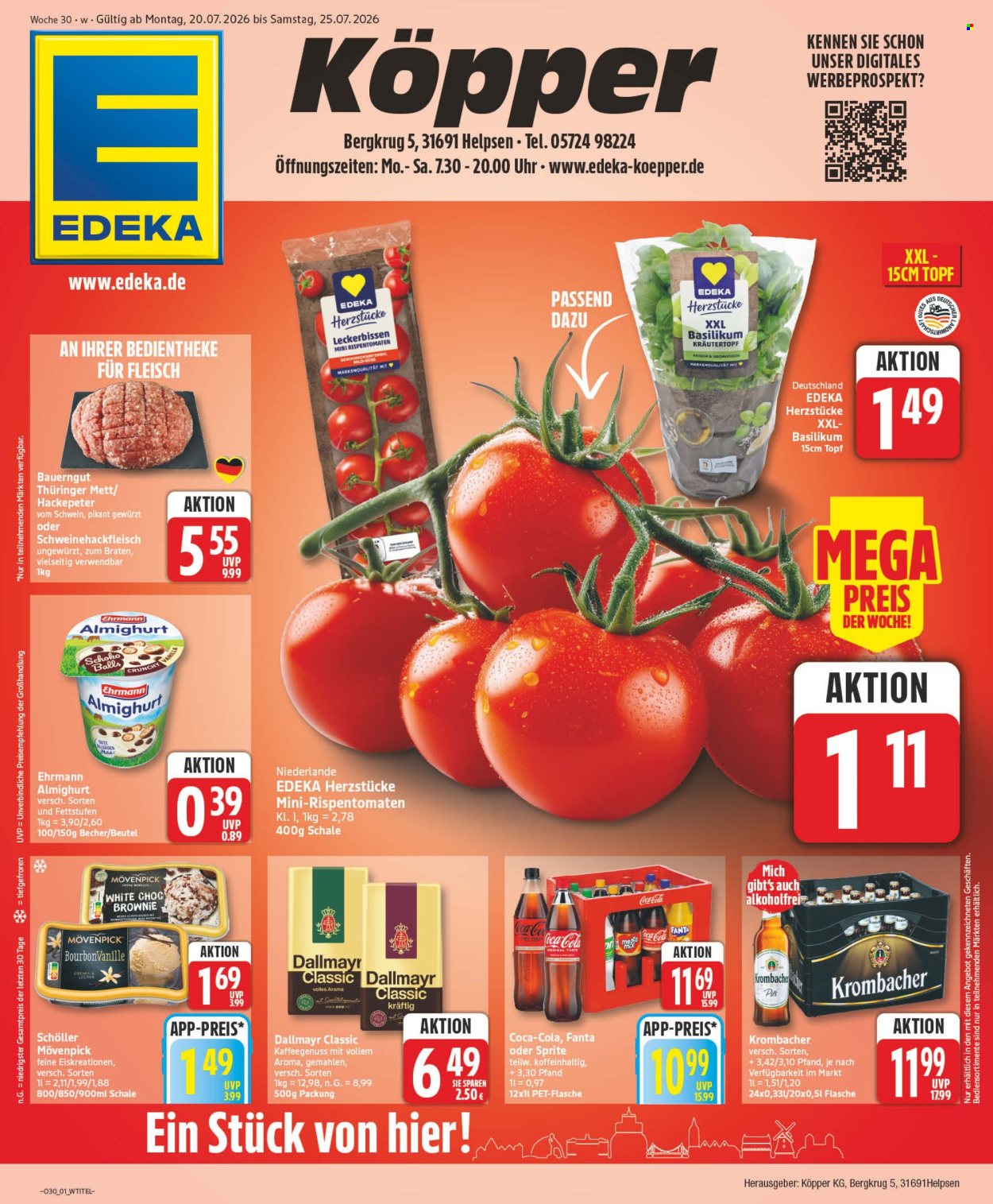 Edeka Prospekte  - 20.07.2026 - 25.07.2026. Seite 1