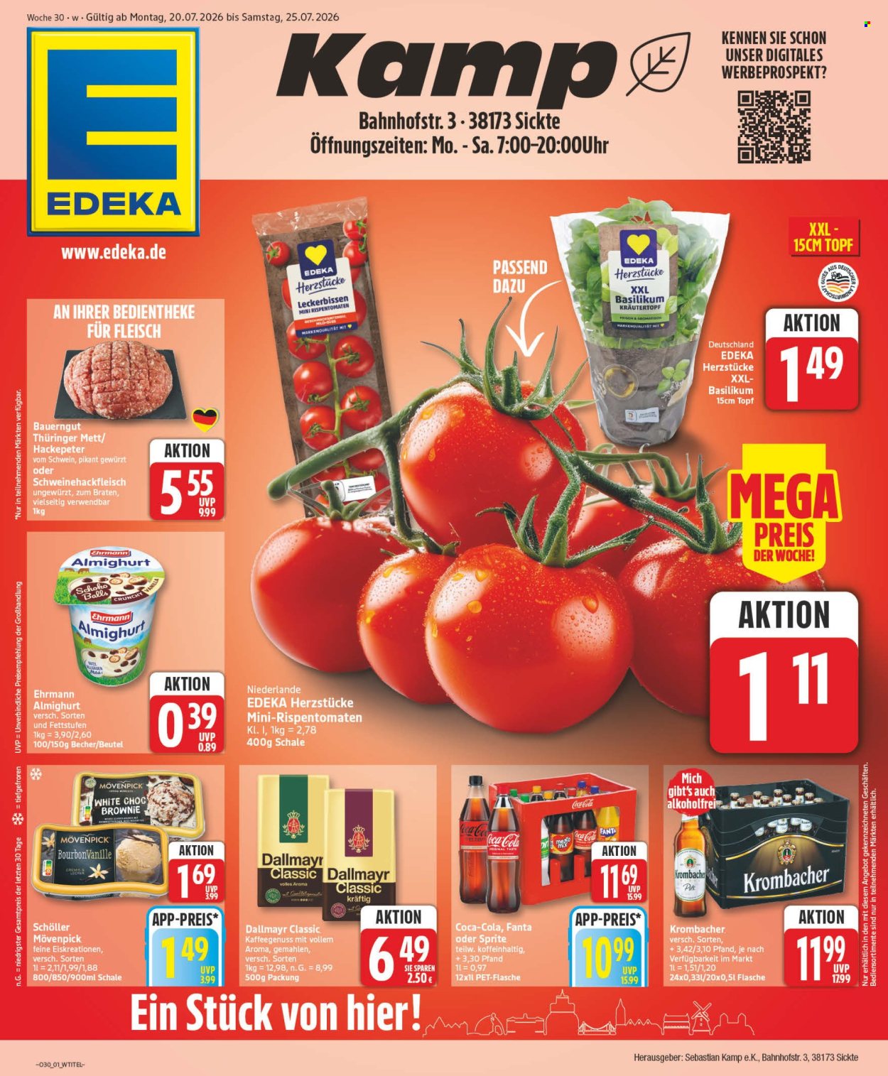 Edeka Prospekte  - 20.07.2026 - 25.07.2026. Seite 1