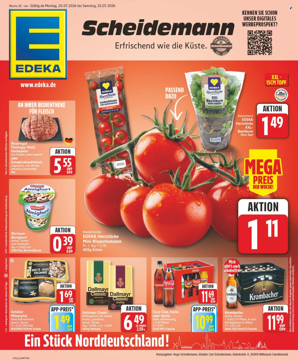 Edeka Prospekte  - 20.07.2026 - 25.07.2026. Seite 1