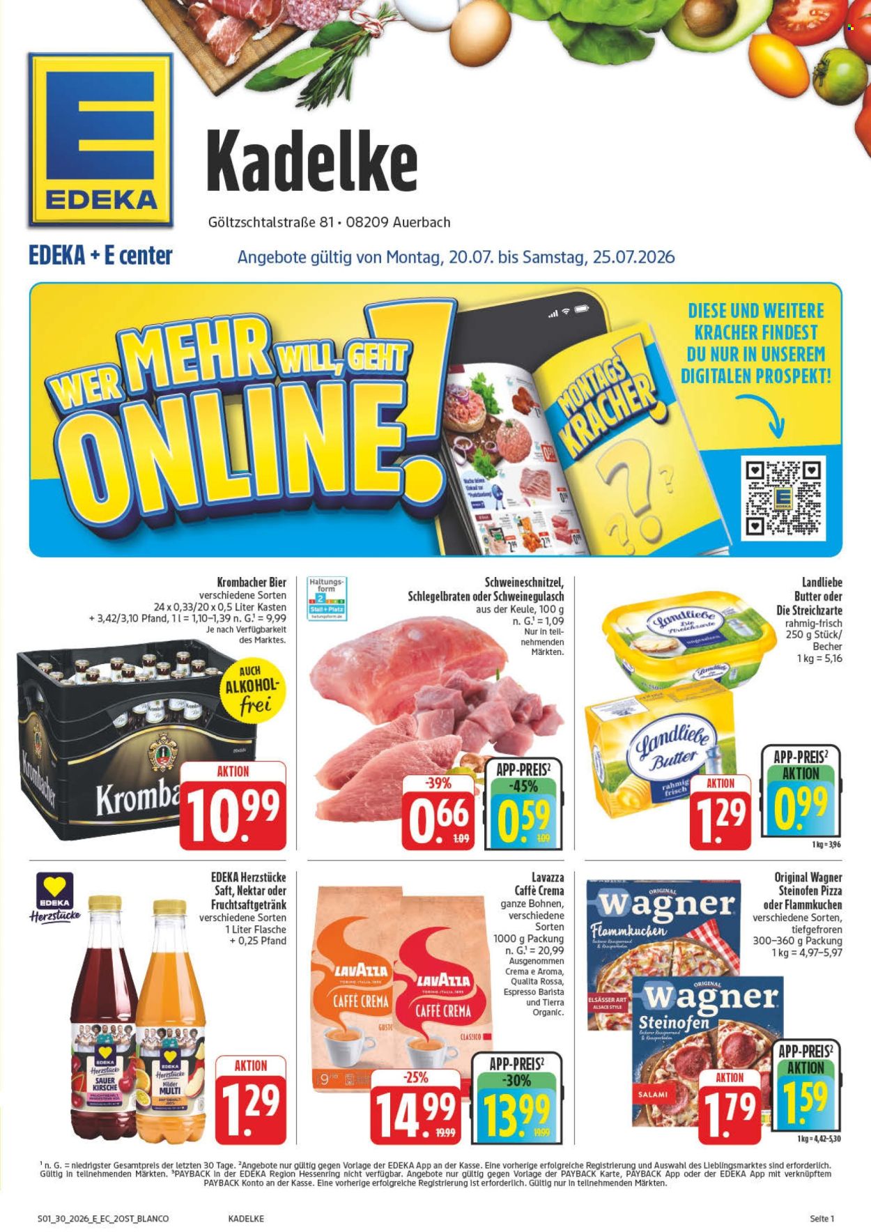Edeka Prospekte  - 20.07.2026 - 25.07.2026. Seite 1