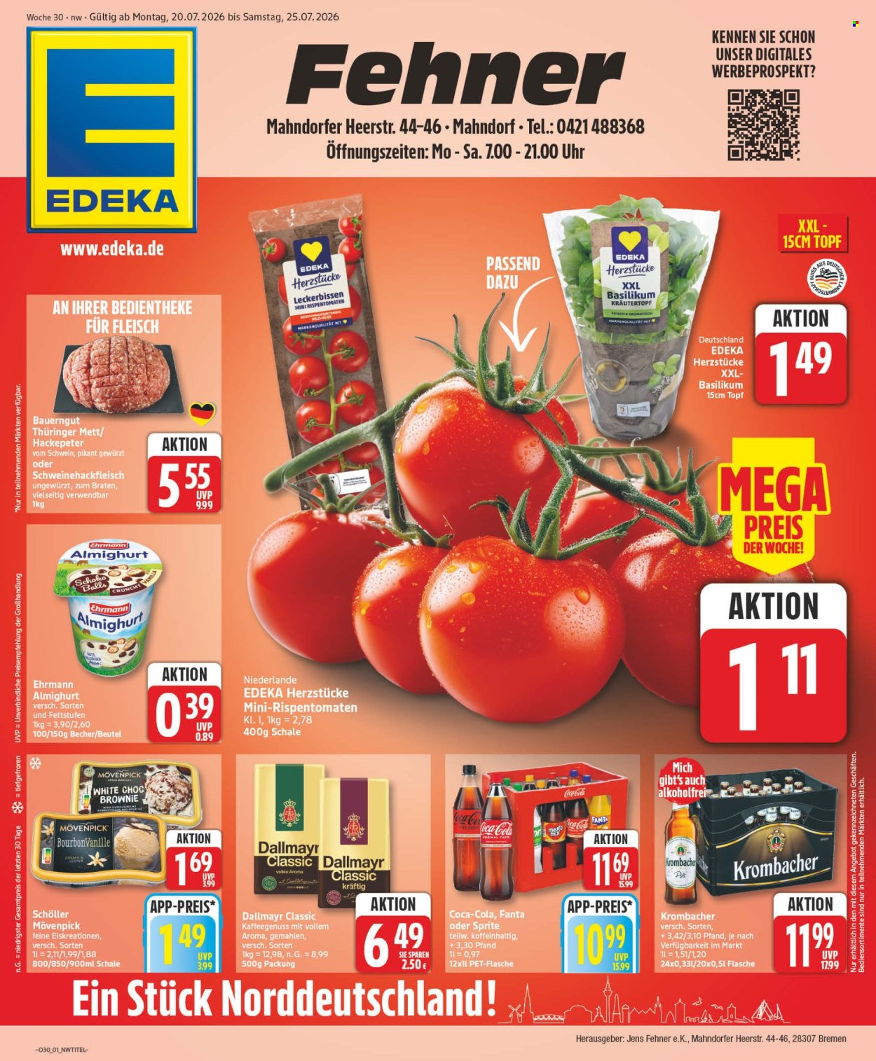 Edeka Prospekte  - 20.07.2026 - 25.07.2026. Seite 1