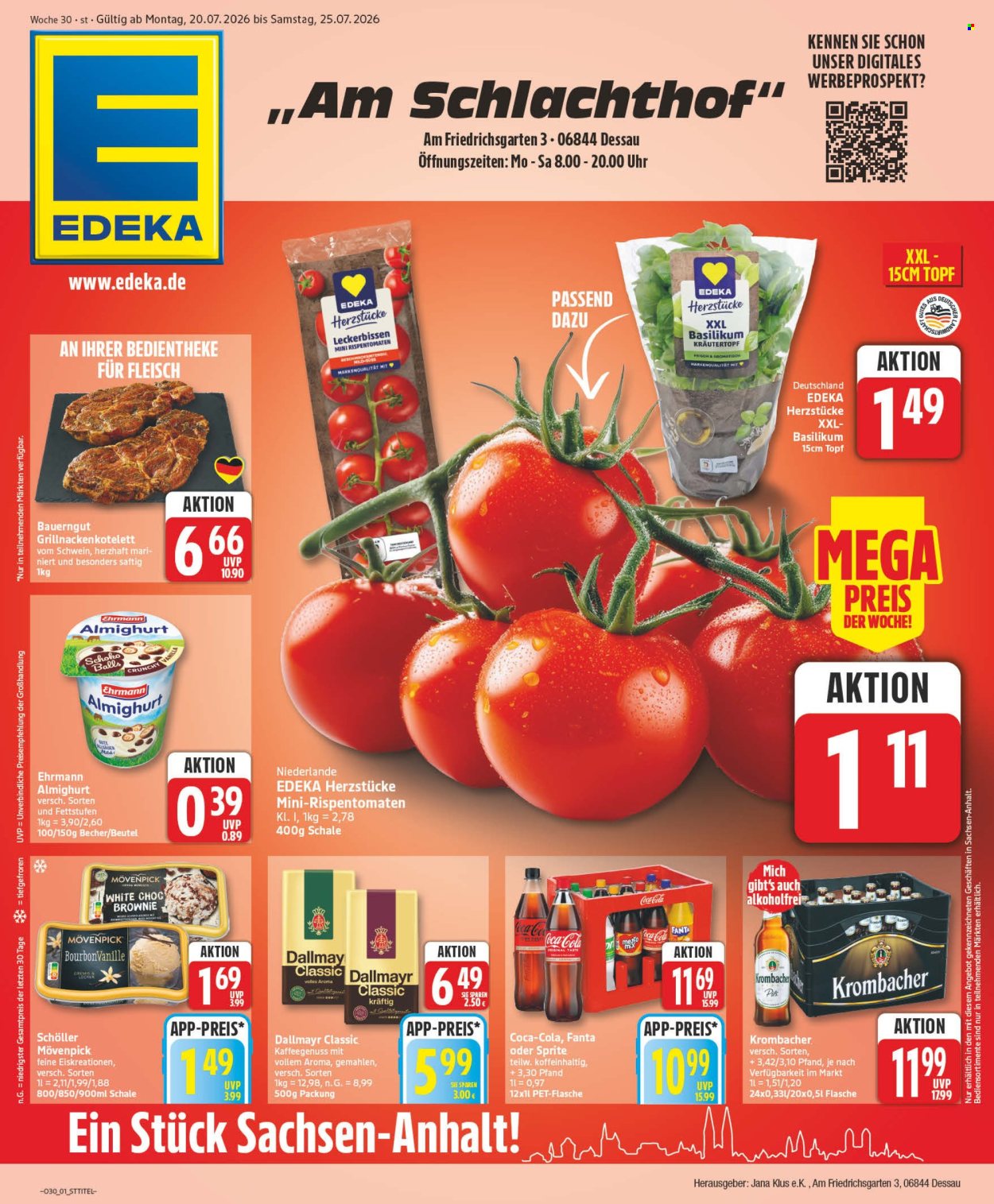 Edeka Prospekte  - 20.07.2026 - 25.07.2026. Seite 1