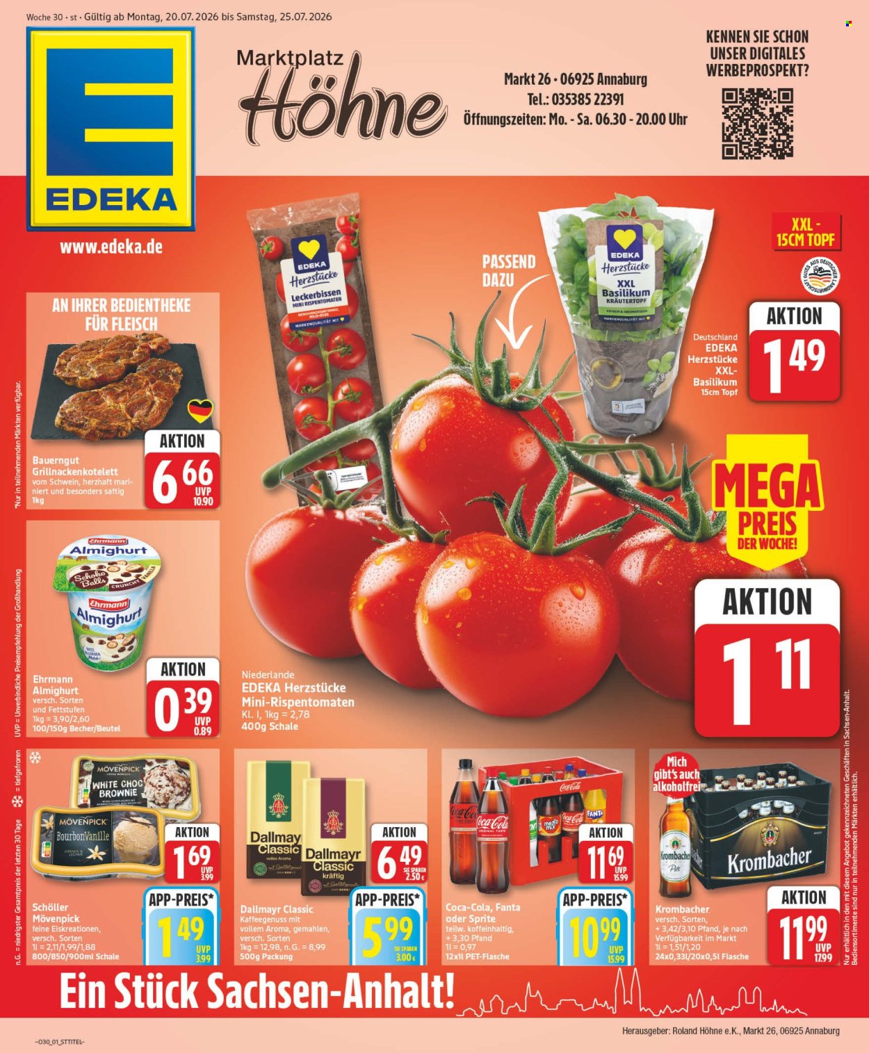 Edeka Prospekte  - 20.07.2026 - 25.07.2026. Seite 1
