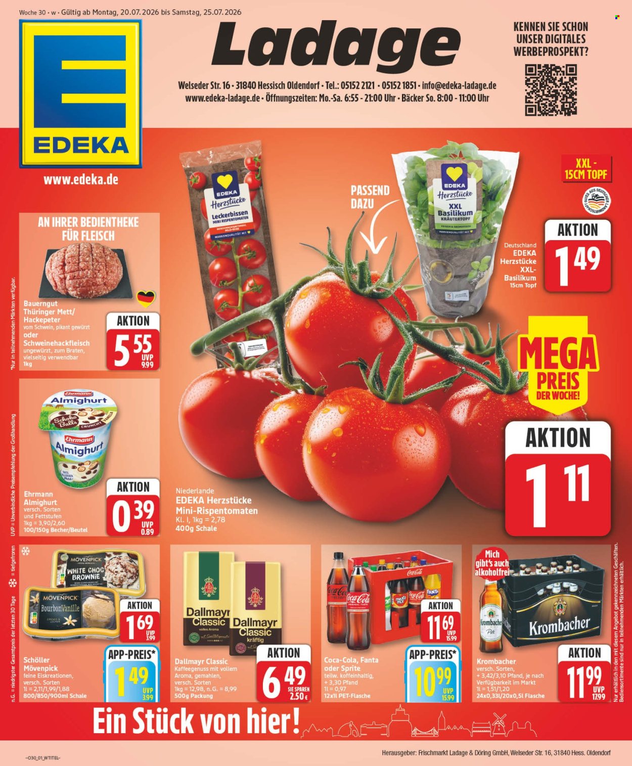 Edeka Prospekte  - 20.07.2026 - 25.07.2026. Seite 1