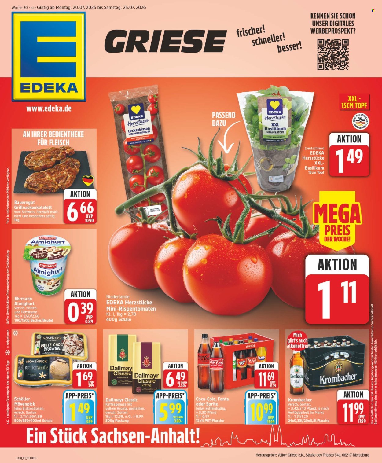 Edeka Prospekte  - 20.07.2026 - 25.07.2026. Seite 1
