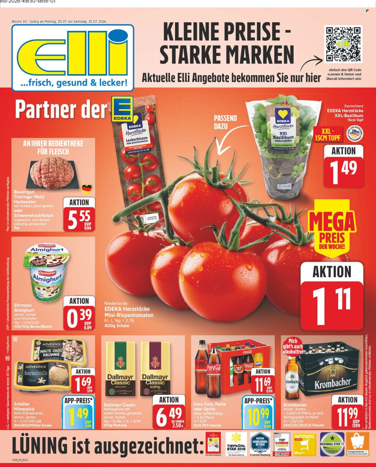 Edeka Prospekte  - 20.07.2026 - 25.07.2026. Seite 1