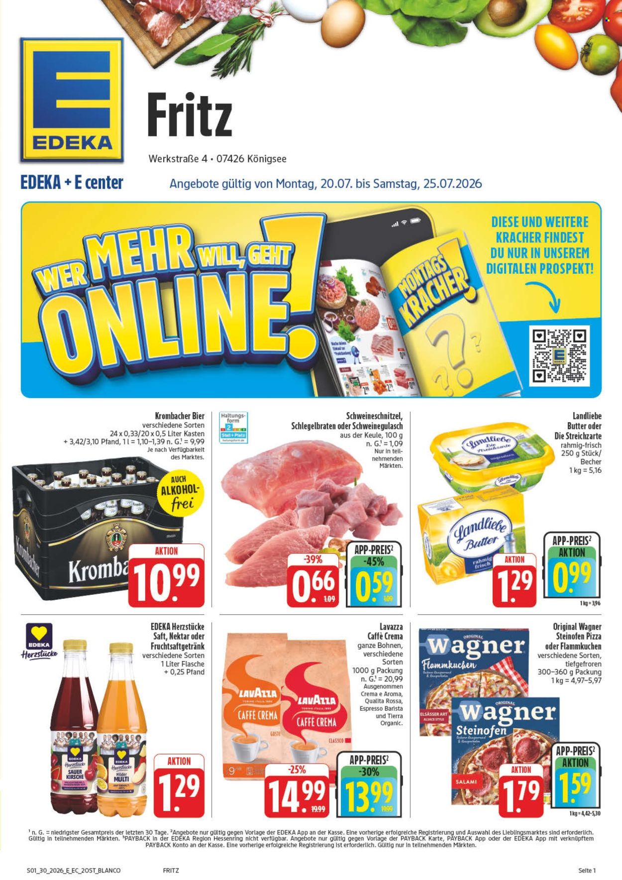 Edeka Prospekte  - 20.07.2026 - 25.07.2026. Seite 1