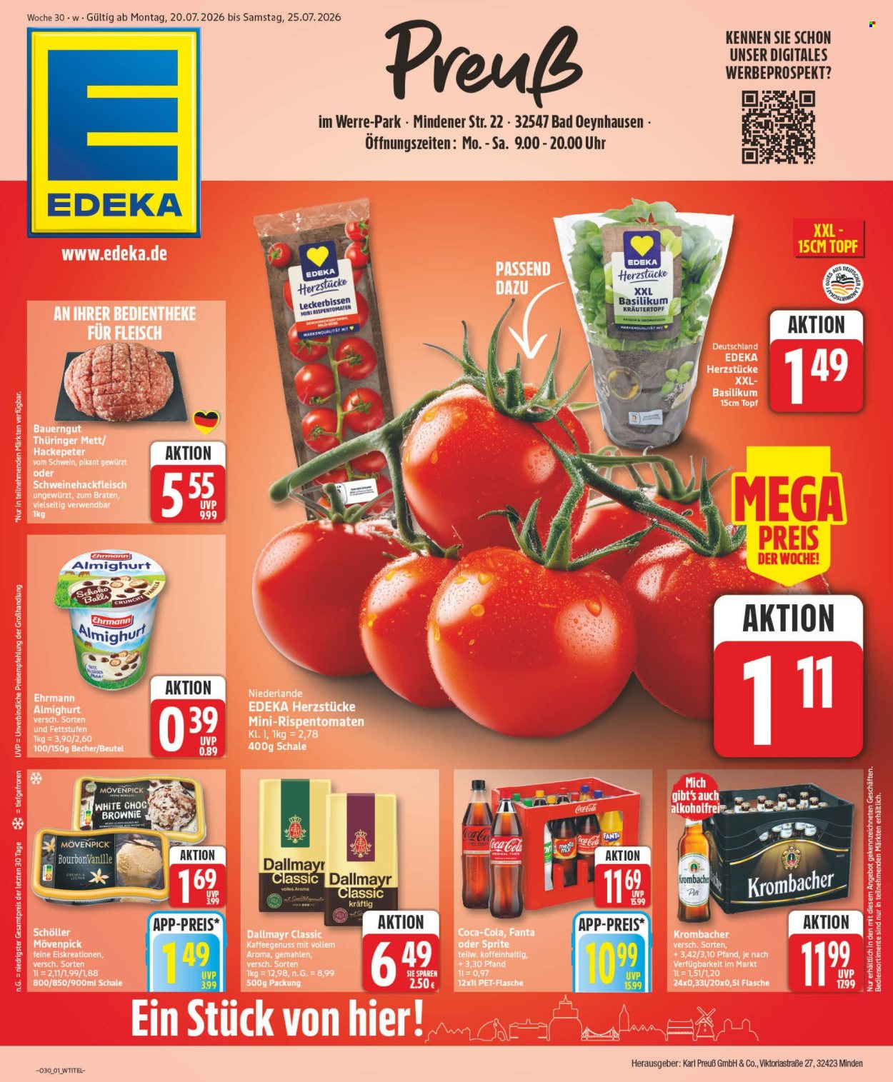 Edeka Prospekte  - 20.07.2026 - 25.07.2026. Seite 1