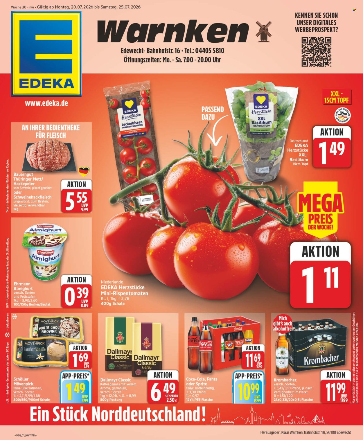 Edeka Prospekte  - 20.07.2026 - 25.07.2026. Seite 1