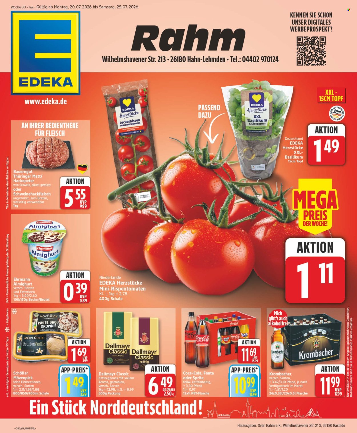 Edeka Prospekte  - 20.07.2026 - 25.07.2026. Seite 1