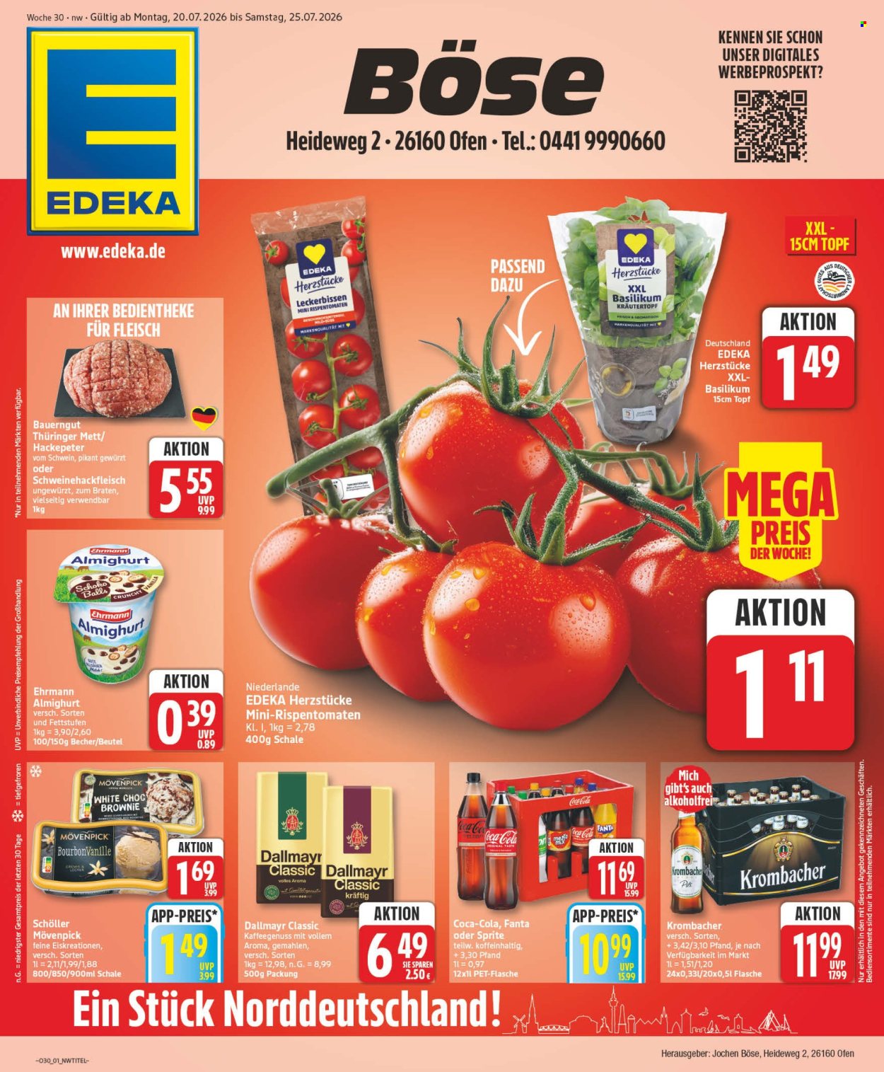 Edeka Prospekte  - 20.07.2026 - 25.07.2026. Seite 1