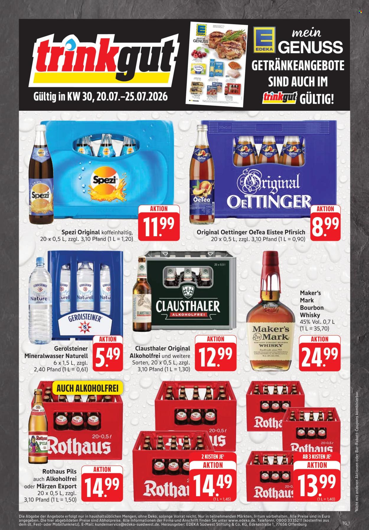Edeka Prospekte  - 20.07.2026 - 25.07.2026. Seite 1