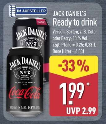 JACK DANIEL'S Ready to drink