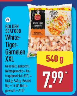 GOLDEN SEAFOOD White-Tiger-Garnelen XXL