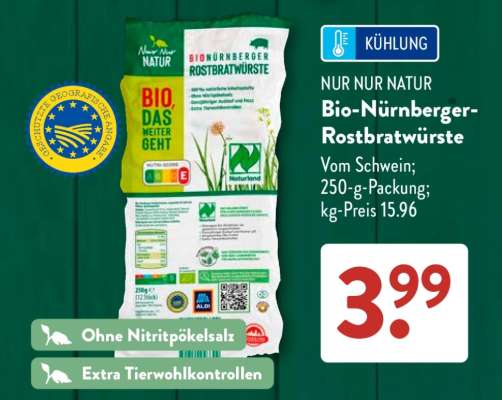 Bio Nürnberger Rostbratwürste