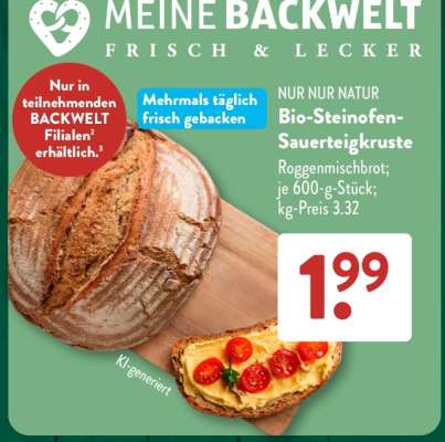 Bio-Steinofen-Sauerteigkruste