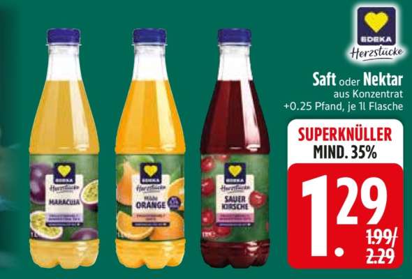 EDEKA Herzstücke Saft oder Nektar