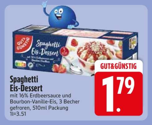 Spaghetti Eis-Dessert