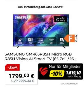 SAMSUNG GMR65R85H Micro RGB R85H Vision AI Smart TV