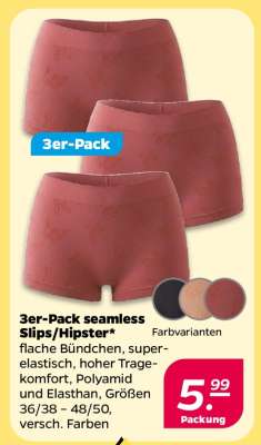 3er-Pack seamless Slips/Hipster