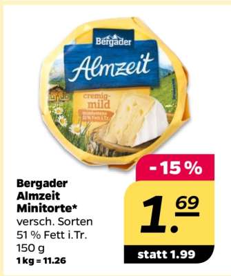 Bergader Almzeit Minitorte