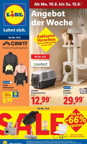 Prospekte Lidl - 10.08.2026 - 15.08.2026.