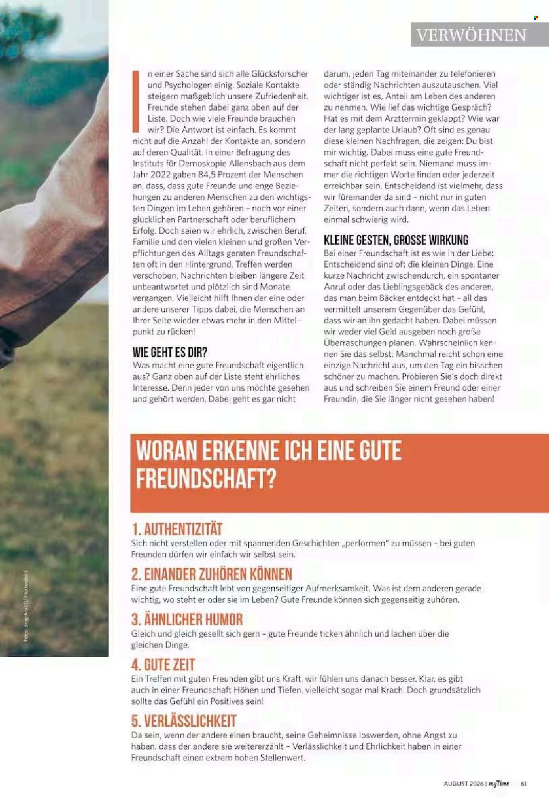 famila Prospekte  - 1.08.2026 - 31.08.2026. Seite 61