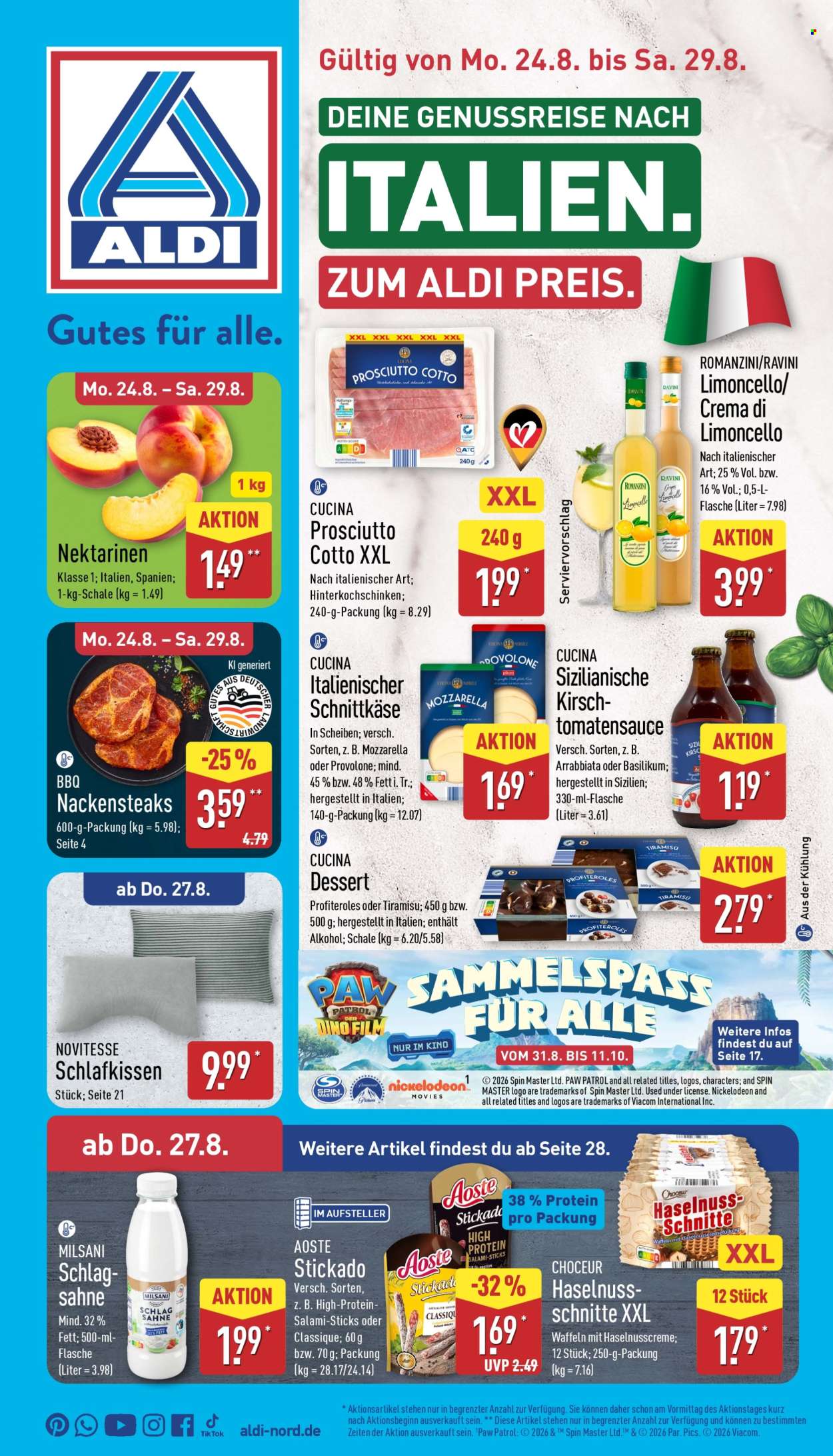 ALDI Nord Prospekte  - 24.08.2026 - 29.08.2026. Seite 1