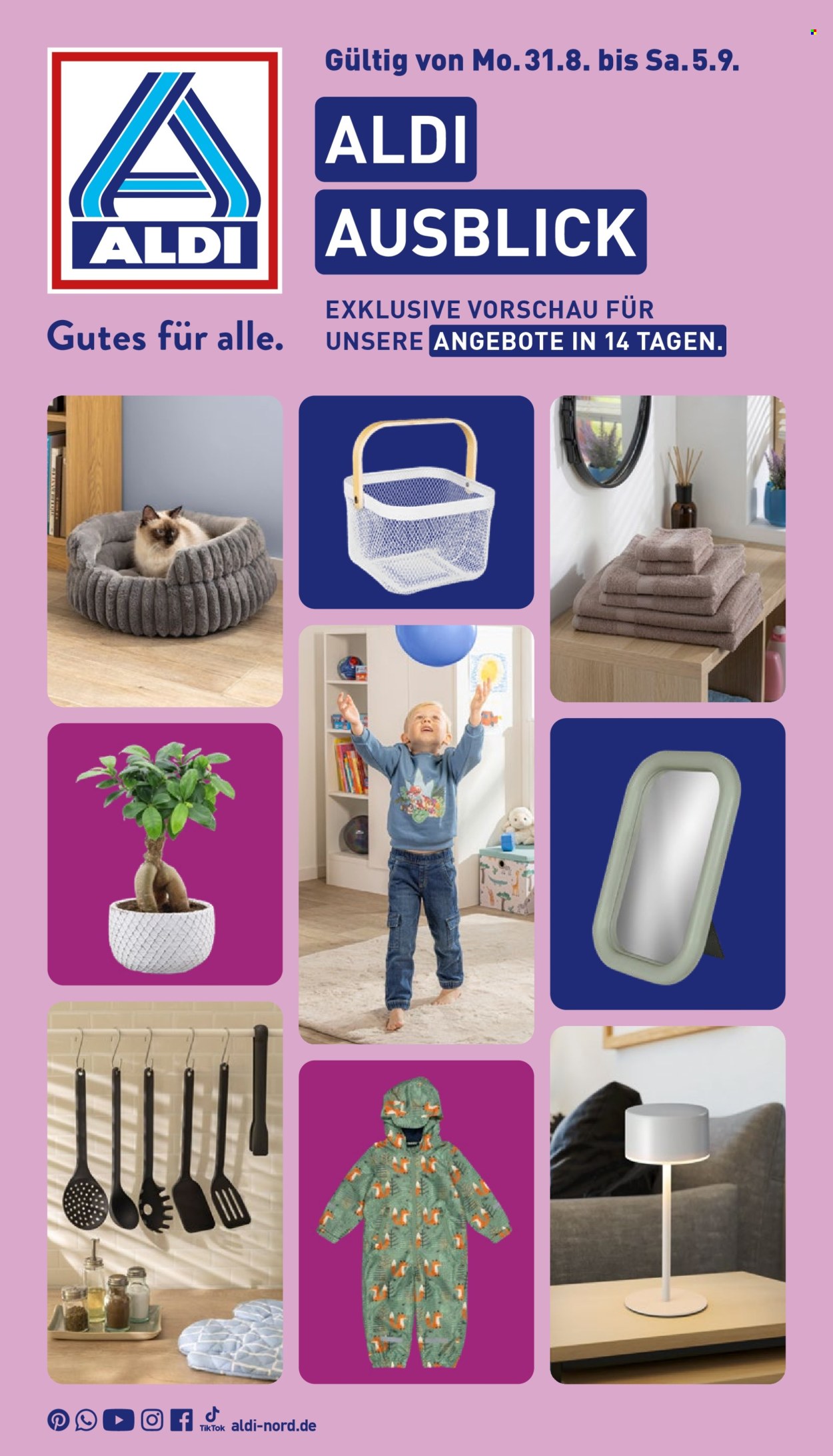ALDI Nord Prospekte  - 31.08.2026 - 5.09.2026. Seite 1
